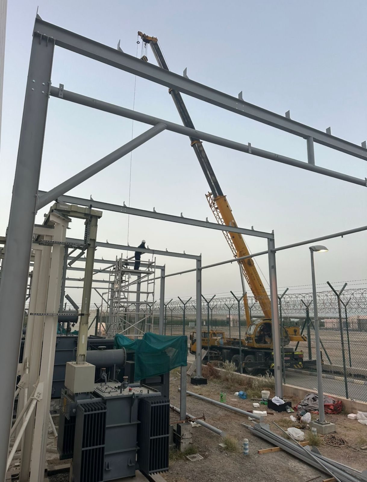 Crane-Assisted Steel Erection