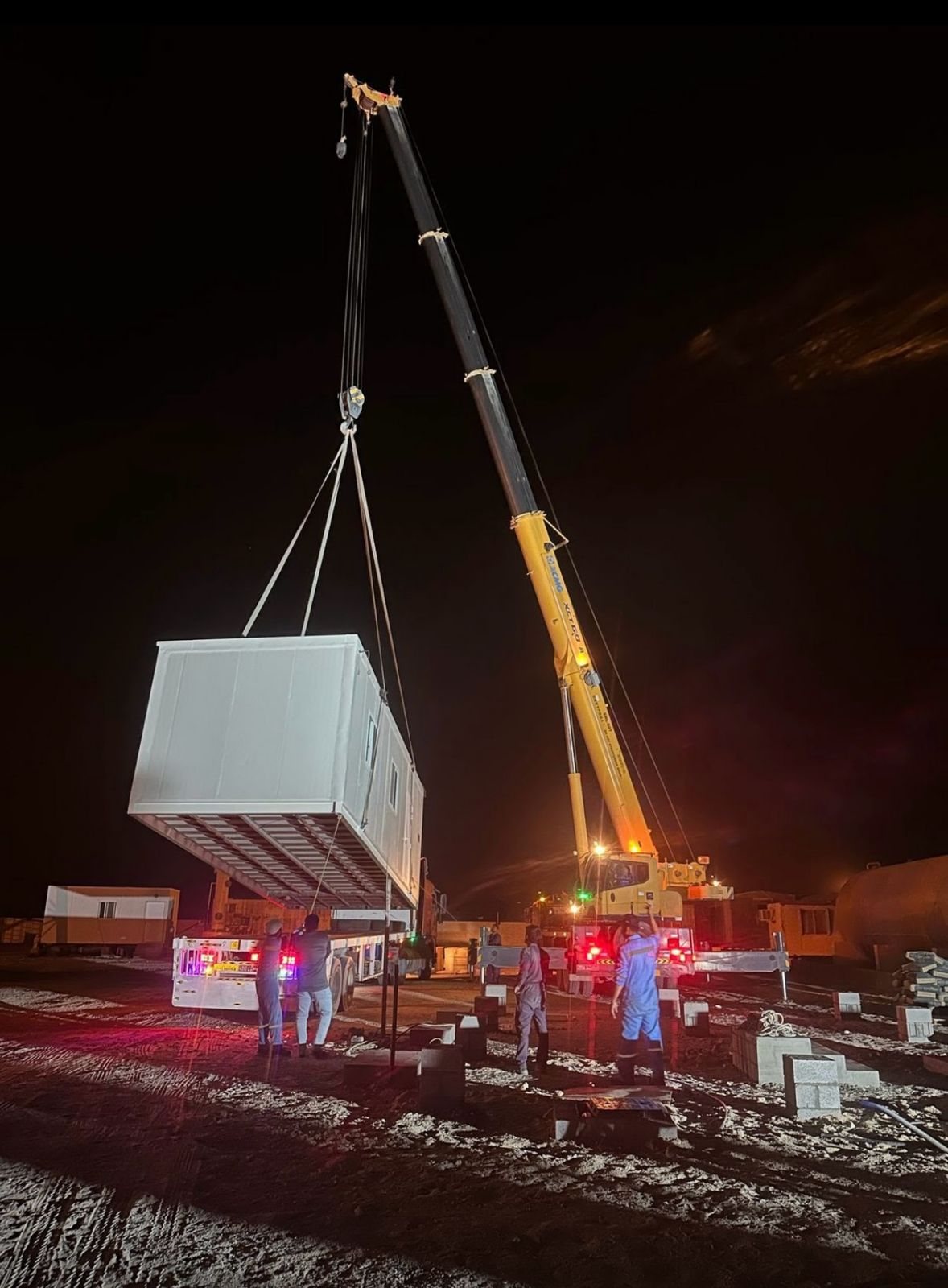 Crane cabin installation
